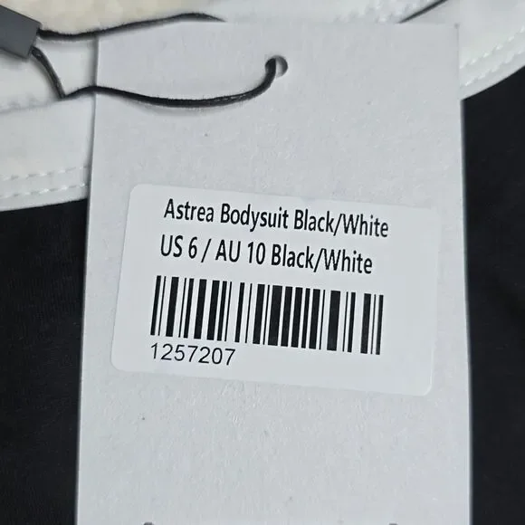 948 NWT Princess Polly Astrea bodysuit black / white Sz US 6 - Picture 4 of 7